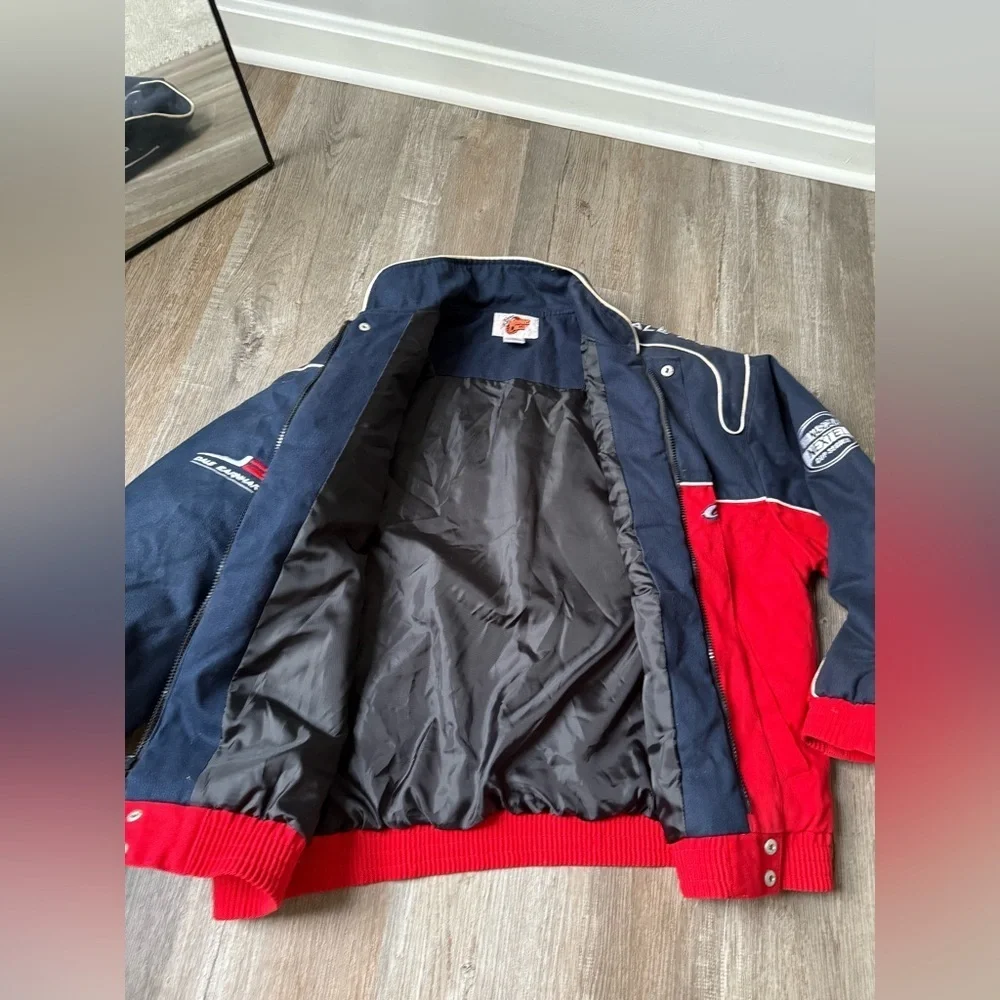 VTG Dale Earnhardt Jr #8 Jacket Budweiser Nascar Winners Circle Red Size M L - Picture 2 of 16